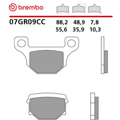 Pastiglie Freno Posteriore BREMBO 07GR09CC Carbon Ceramic