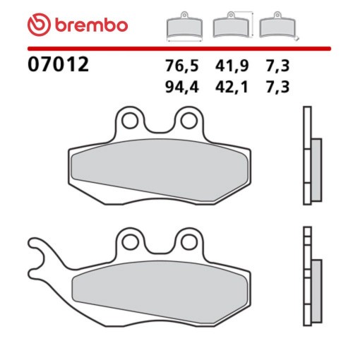 Pastiglie Freno Anteriore BREMBO 07012 Carbon Ceramic