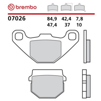 Pastiglie Freno Anteriore / Posteriore BREMBO 07026 Carbon Ceramic