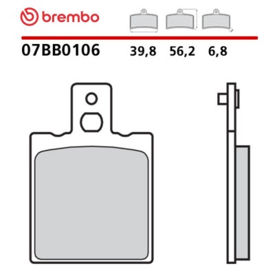 Pastiglie Freno Posteriore BREMBO 07BB0106 Carbon Ceramic Blu