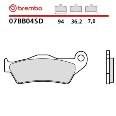 Pastiglie Freno Posteriore BREMBO 07BB04SD Sinterizzate Off-Road