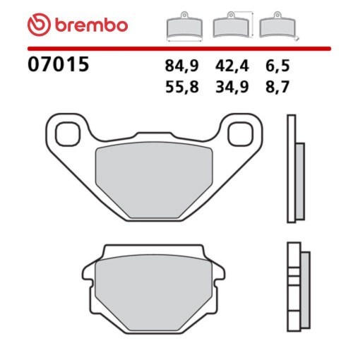 Pastiglie Freno Posteriore BREMBO 07015 Carbon Ceramic