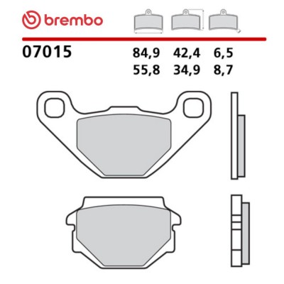 Pastiglie Freno Posteriore BREMBO 07015 Carbon Ceramic