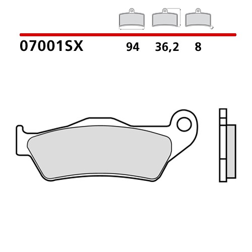 Pastiglie Freno Anteriore BREMBO 07001XS Sinterizzate