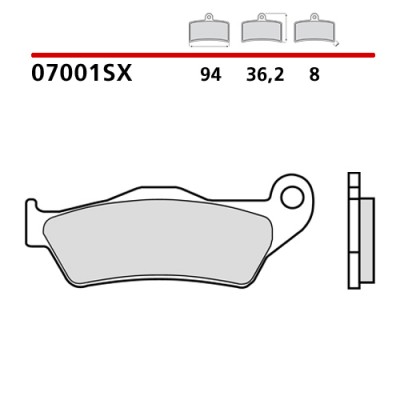 Pastiglie Freno Anteriore BREMBO 07001XS Sinterizzate