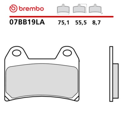 Pastiglie Freno Anteriore BREMBO 07BB19LA Sinterizzate Bianche