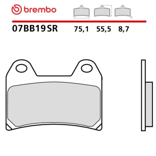 Pastiglie Freno Anteriore BREMBO 07BB19SR Sinterizzate Road Pista