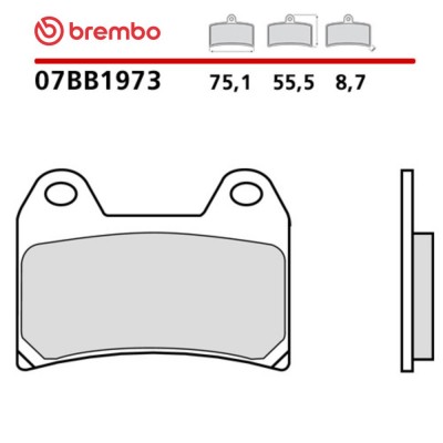 Pastiglie Freno Anteriore BREMBO 07BB1973 Genuine Sinter
