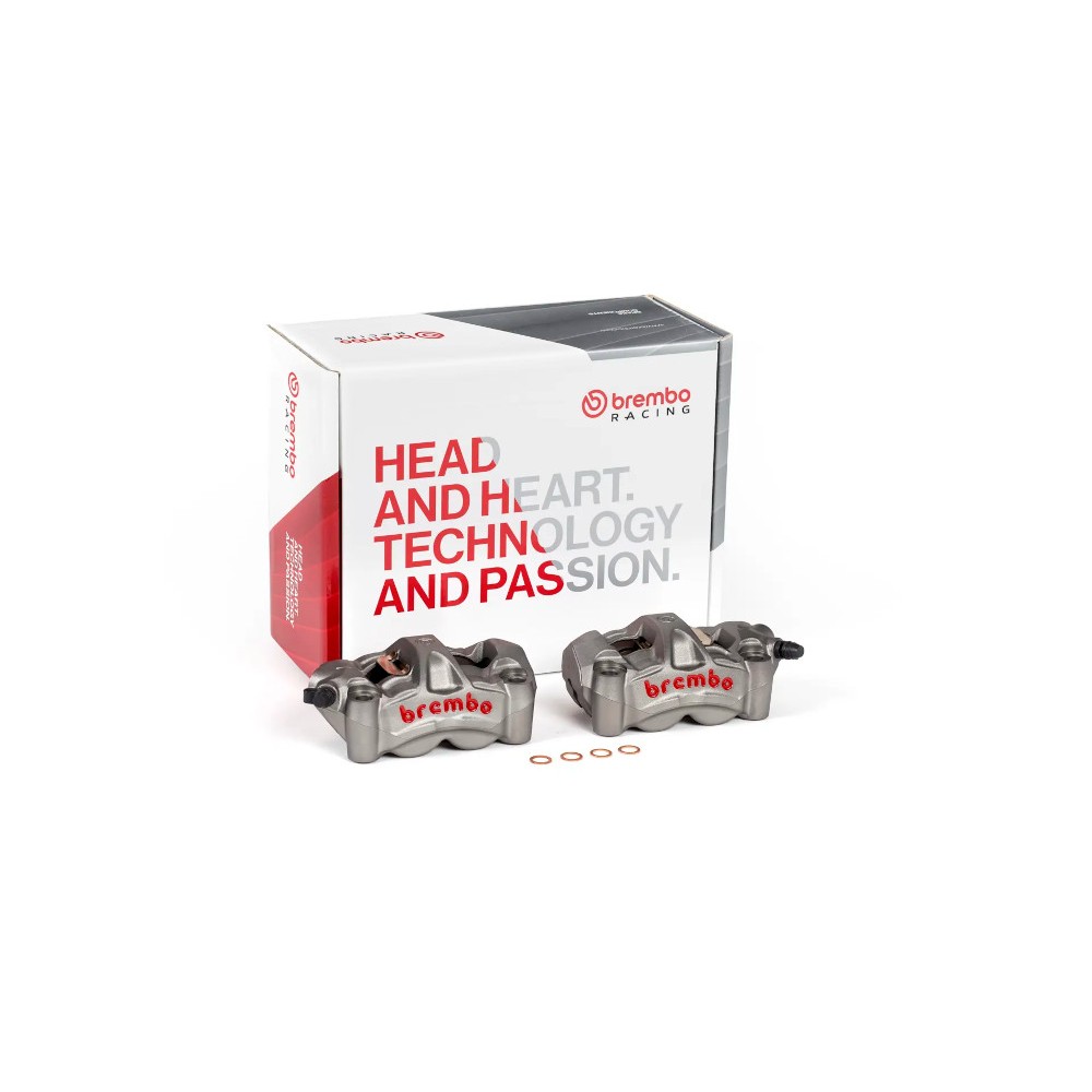 Kit Pinze Freno Anteriore BREMBO M50 Radiali Monoblocco 100mm Titanio