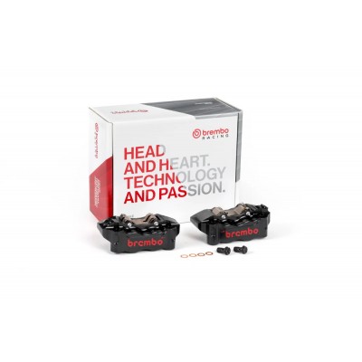 Kit Pinze Freno Anteriori BREMBO RACING GP4-RB Radiali CNC 100mm Nero