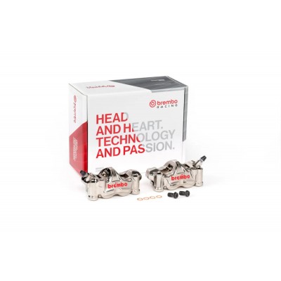 Kit Pinze Freno Anteriori BREMBO RACING GP4-RX Radiali CNC 100mm Nichel