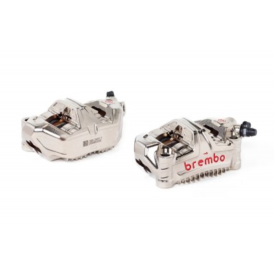 Kit Pinze Freno Anteriori BREMBO GP4-MS Radiali Monoblocco CNC 100mm Nichel