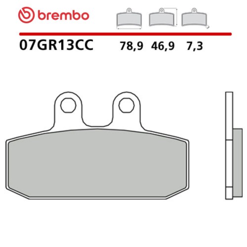 Pastiglie Freno Posteriore BREMBO 07GR13CC Carbon Ceramic Blu