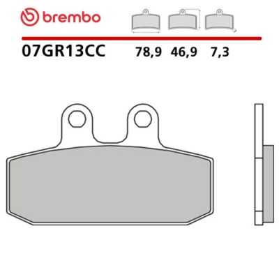Pastiglie Freno Posteriore BREMBO 07GR13CC Carbon Ceramic Blu