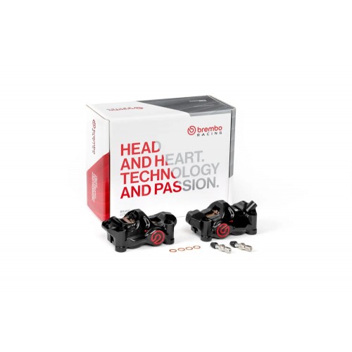 Kit Pinze Freno Anteriori BREMBO RACING .484 Café Racer Radiali CNC 100mm Nero