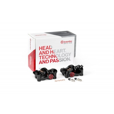 Kit Pinze Freno Anteriori BREMBO RACING .484 Café Racer Radiali CNC 100mm Nero