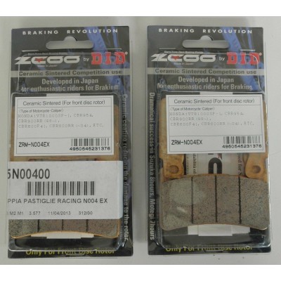 ZCOO N004 EX - 2 COPPIE PASTIGLIE FRENO ANTERIORE