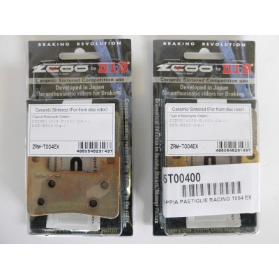 ZCOO T004 EX - 2 COPPIE PASTIGLIE FRENO ANTERIORE