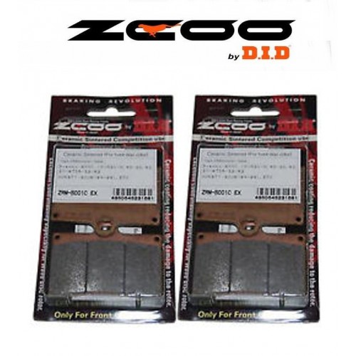 ZCOO B001 EXC - 2 COPPIE PASTIGLIE FRENO ANTERIORE