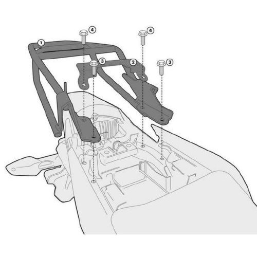 GIVI Attacco posteriore per bauletto MONOLOCK per HONDA CBR 125 R 2011 / 2017 - CBR 250 R 2011 / 2015