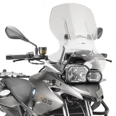 GIVI CUPOLINO PARABREZZA AIRFLOW TRASPARENTE CON ATTACCHI PER BMW F 700 GS 2013 / 2017