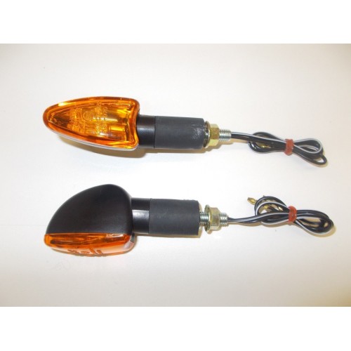 Set Frecce a Lampada 21W gambo lungo colore nero vetro arancio